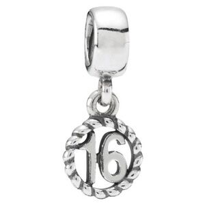 Genuine Retired PANDORA Sweet 16 Dangle Charm; 790494